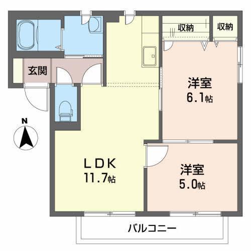 サンテ・ミリオン　Ｂの間取り