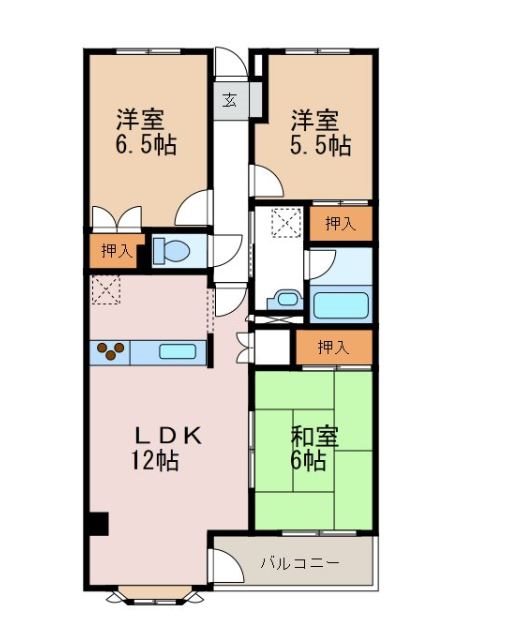 松本市大字惣社のマンションの間取り