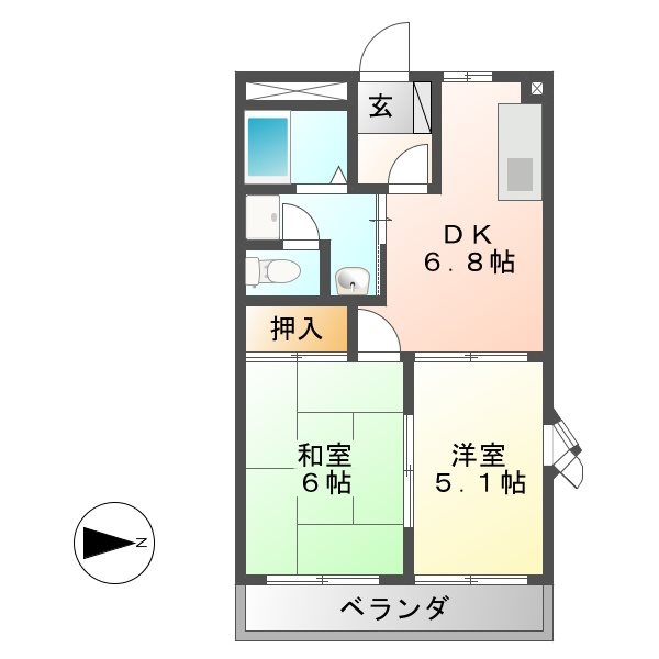 レインボークドウの間取り