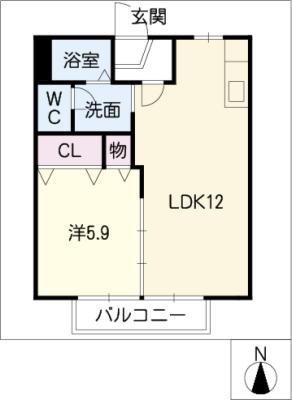 サニーハイツおおみやの間取り