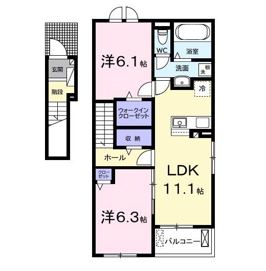 マウント　シティIIの間取り