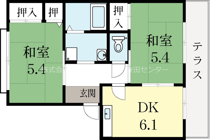 シャトヴェールＡ棟の間取り