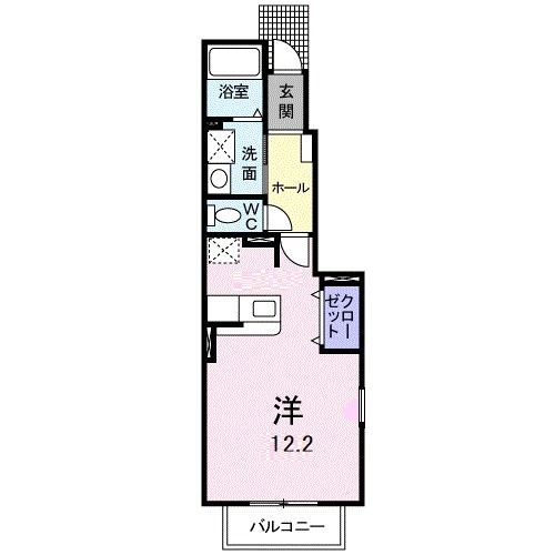 筑後市大字久富のアパートの間取り