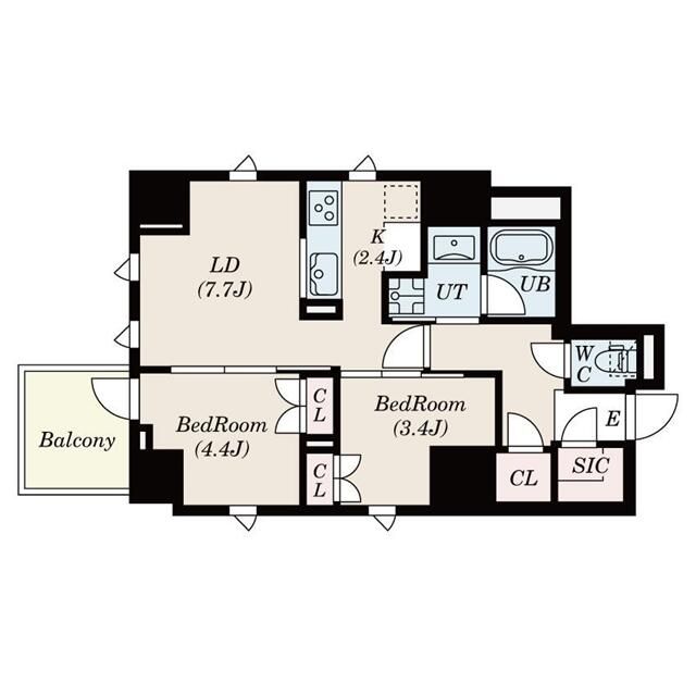 S－RESIDENCE日本橋馬喰町Aere（エスレシデンス日本橋馬喰町の間取り