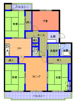 奈多団地30棟の間取り