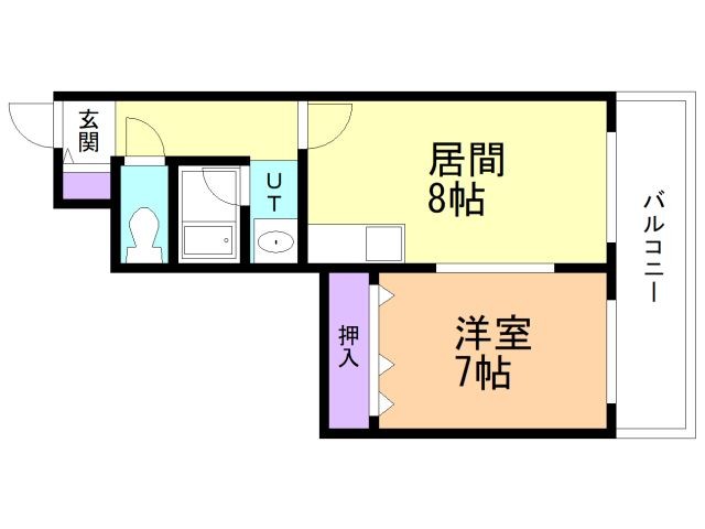 札幌市厚別区厚別中央二条のマンションの間取り