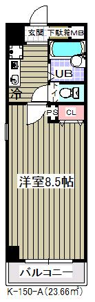 【ガディス・パーク行徳壱番館(K-150)の間取り】