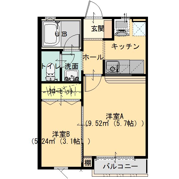 エメラルド南矢島の間取り