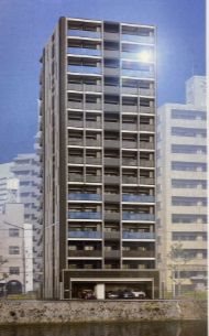 【広島市南区大須賀町のマンションの建物外観】