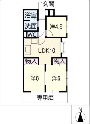 鉄村マンション　南棟の間取り