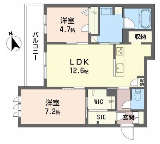 大阪市城東区鴫野東のマンションの間取り