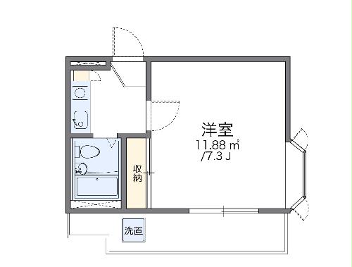 レオパレス新室見ＰａｒｔVＣの間取り