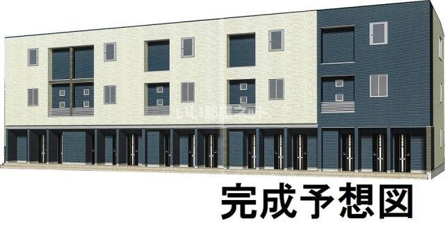 松山市南江戸のアパートの建物外観