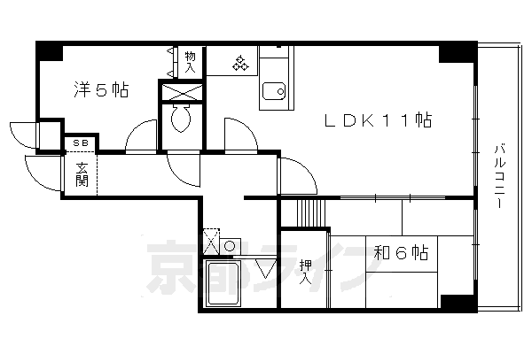 スカイビュー東土川の間取り