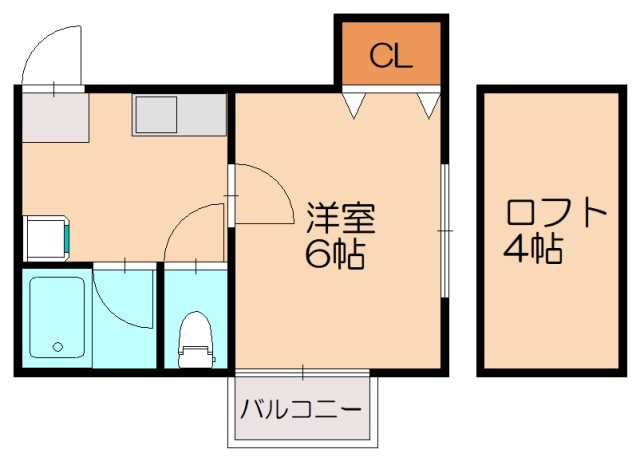 糟屋郡粕屋町原町のアパートの間取り