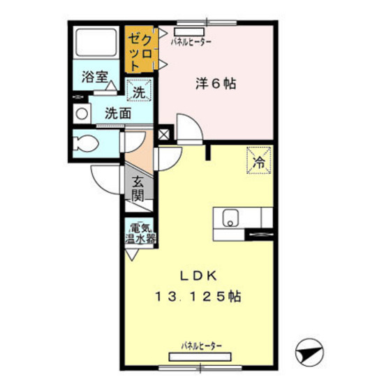 リビングタウン山の手　Ｇの間取り