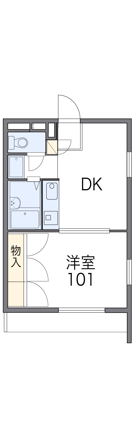 レオパレスグリーンハイツAの間取り