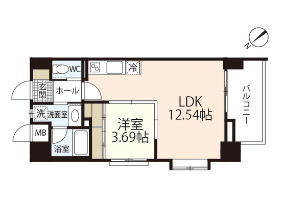 広島市西区福島町のマンションの間取り