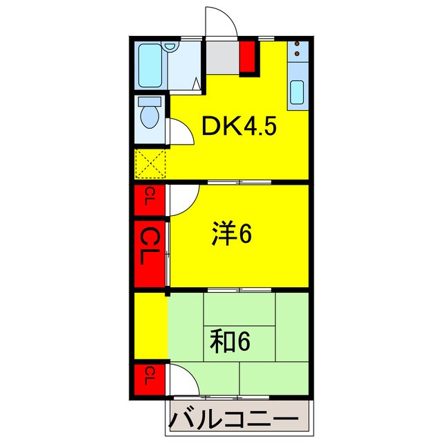 佐倉市王子台のアパートの間取り