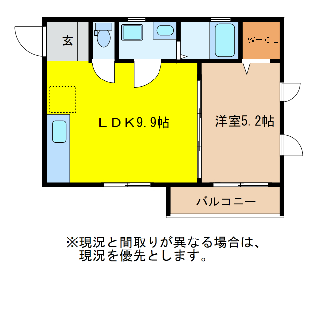 高浜市稗田町のアパートの間取り