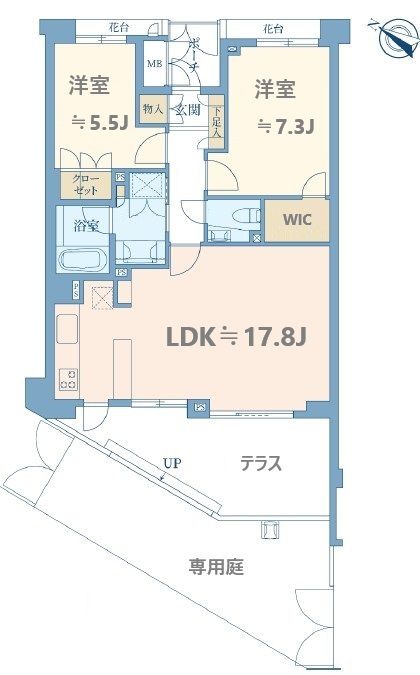 クランヴェール弦巻の間取り