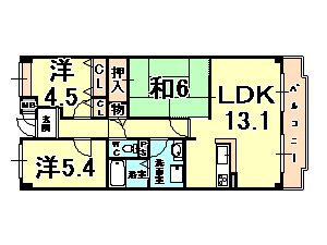 オルテンシアＫＯＢＥの間取り