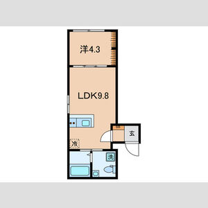 新宿区片町のマンションの間取り