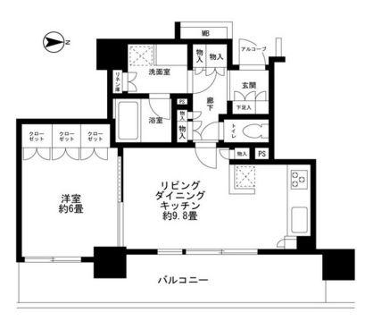 パークタワー秋葉原の間取り