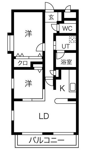 東海市中央町のマンションの間取り