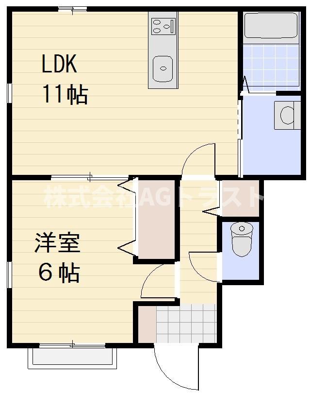 さいたま市北区櫛引町のアパートの間取り