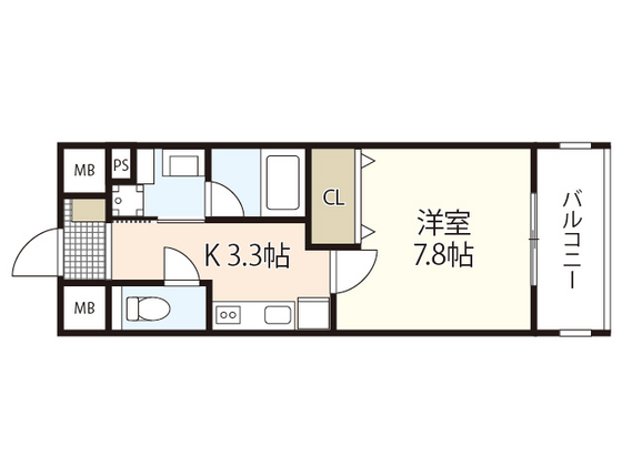 広島市中区千田町のマンションの間取り