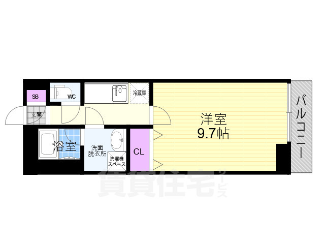 京都市上京区菊屋町のマンションの間取り