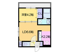 小樽市花園のマンションの間取り