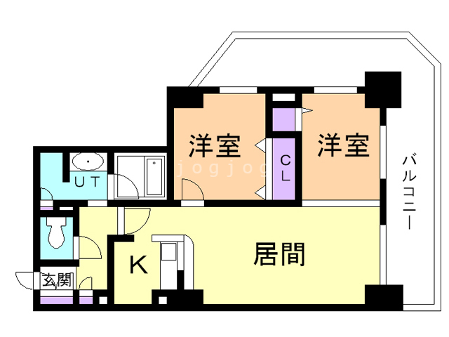 札幌市中央区南九条西のマンションの間取り