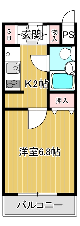 箕面市稲のマンションの間取り