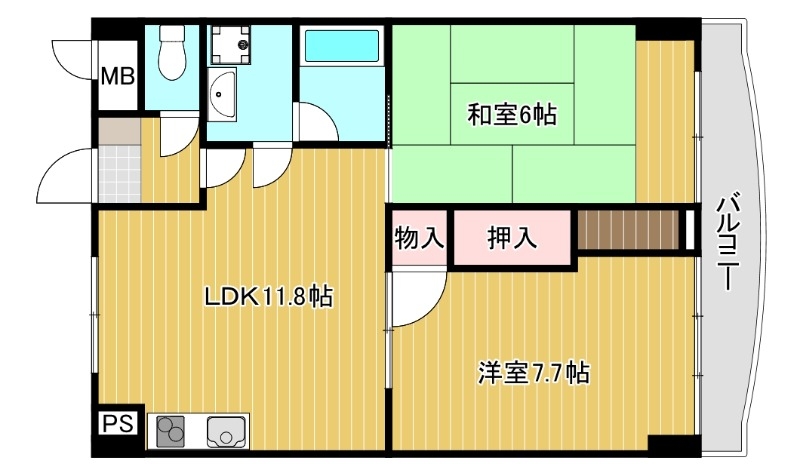 サンビレッジ段原の間取り