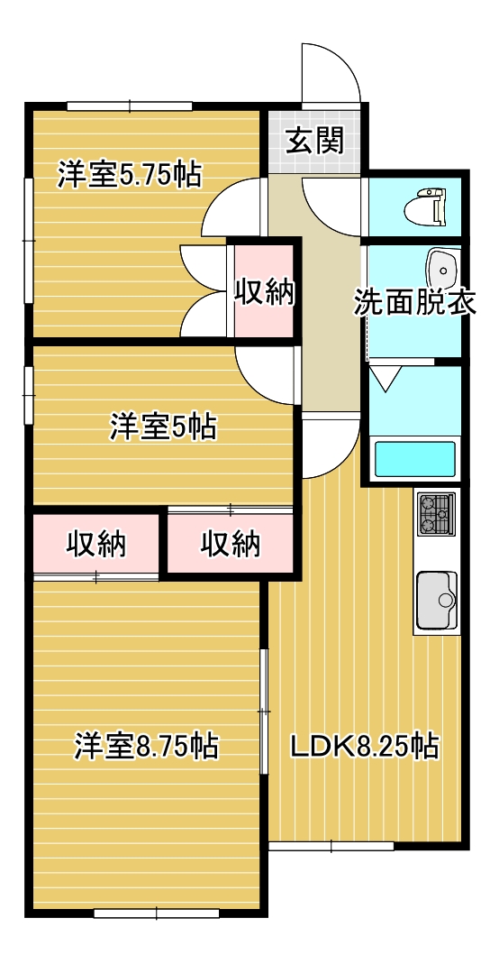 上田市上野のマンションの間取り