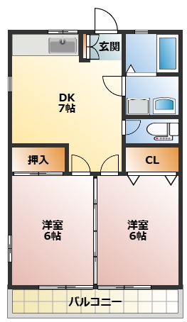 ハイツ果林の間取り