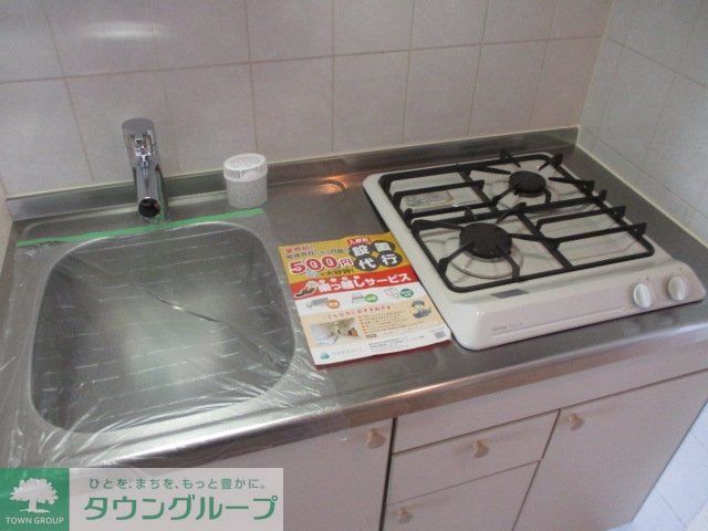 キッチン　システムキッチン（2口ガスコンロ）