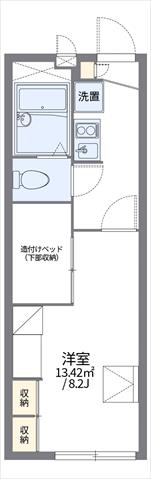 レオパレスポムールの間取り写真