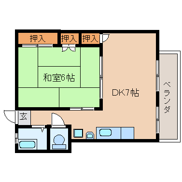 広島市中区十日市町のマンションの間取り