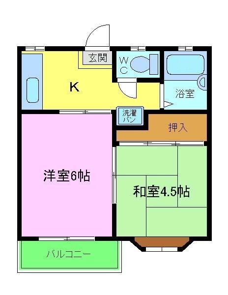 ハイツエンデバーＡ棟の間取り