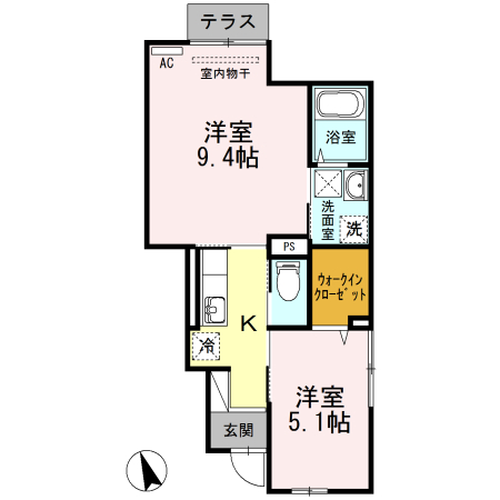 D-room柳井の間取り