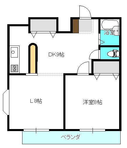 新潟市東区紫竹のマンションの間取り