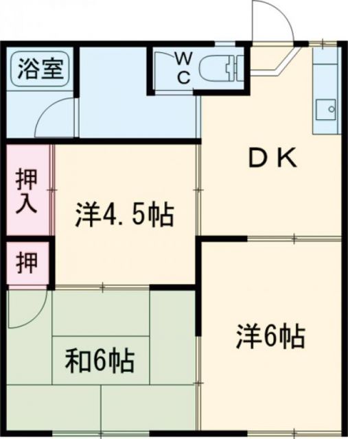 【四日市市石塚町のアパートの間取り】