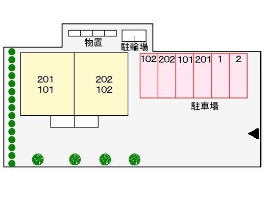 カーザグランデの駐車場