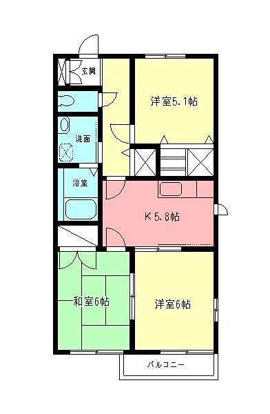 ハイツ大瀬戸Ａの間取り