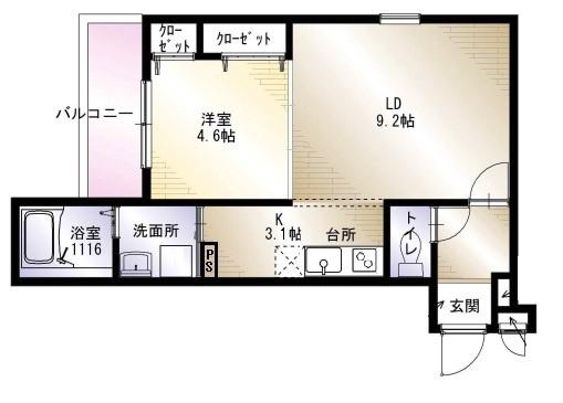 フジパレス羽倉崎駅前の間取り