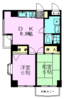 八王子市台町のマンションの間取り