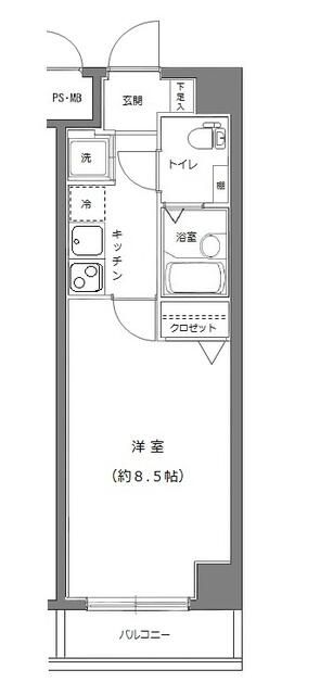 荒川区町屋のマンションの間取り